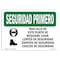 Signmission OSHA Sign, Glasses Shoes Spanish, 10in X 7in Rigid Plastic, 10" W, 7" H, Landscape OS-SF-P-710-L-10872 - alternate 1